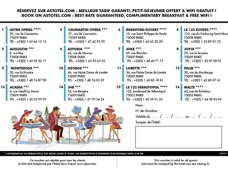 Le 123 Elysees - Astotel Paris Otel